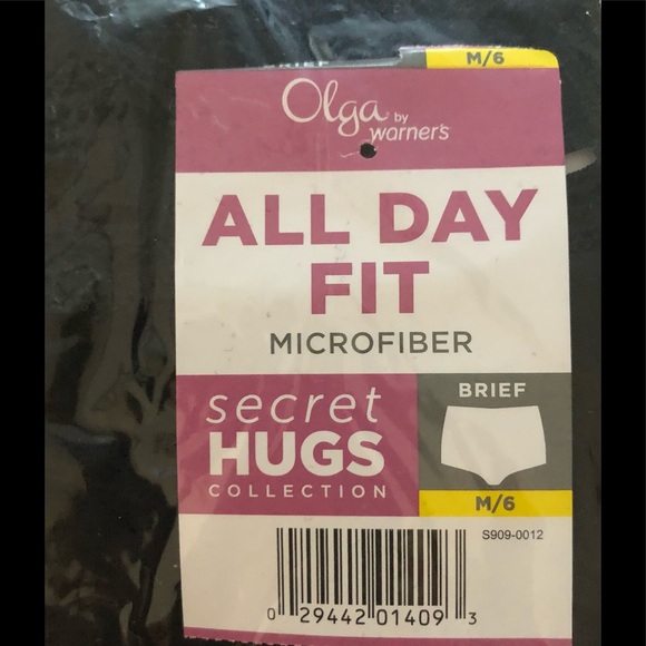 OLGA STYLE 873 SECRET HUG FULL BRIEF BACK SEAM BLK - Picture 4 of 7